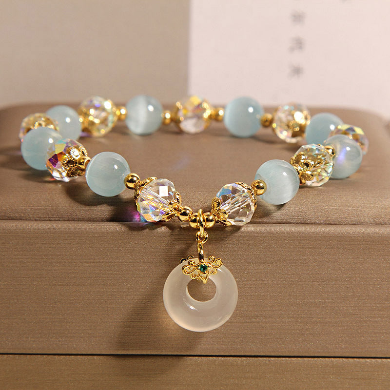 Bracciale opale blu pendente
