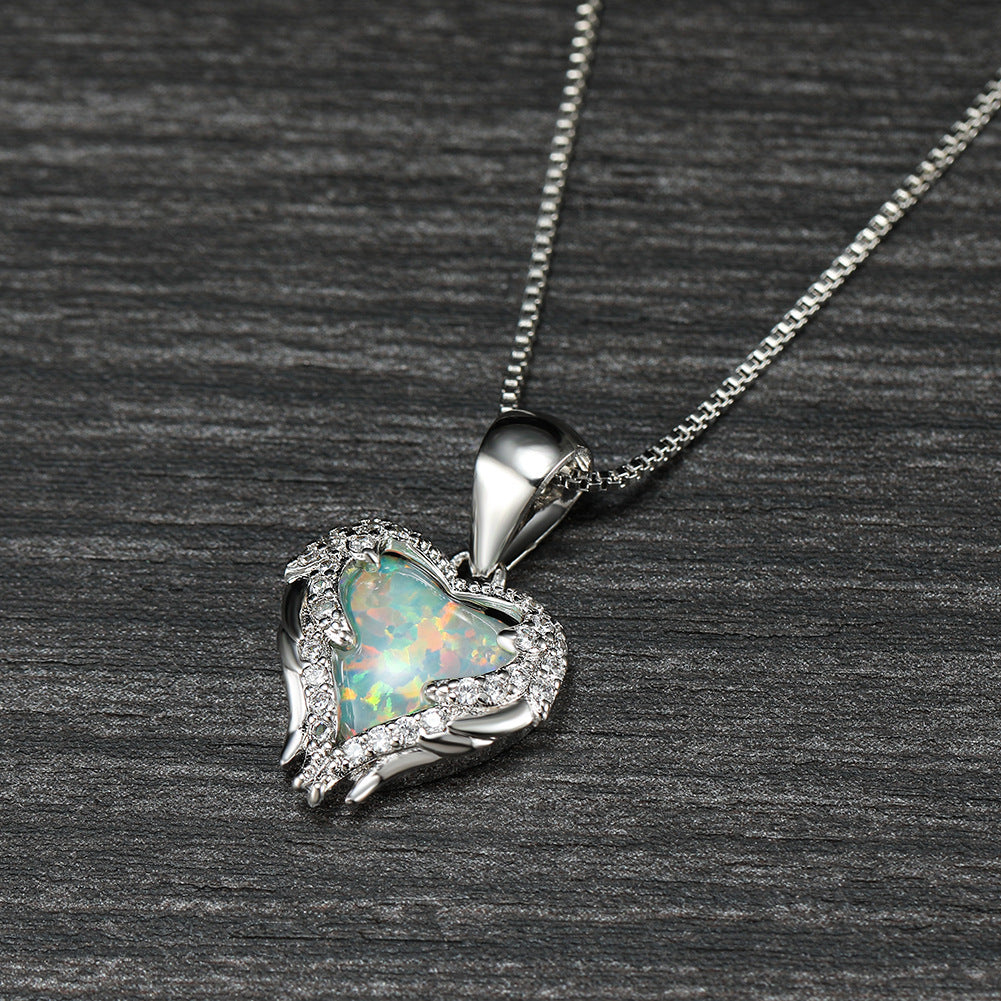 Collana angelo opale blu