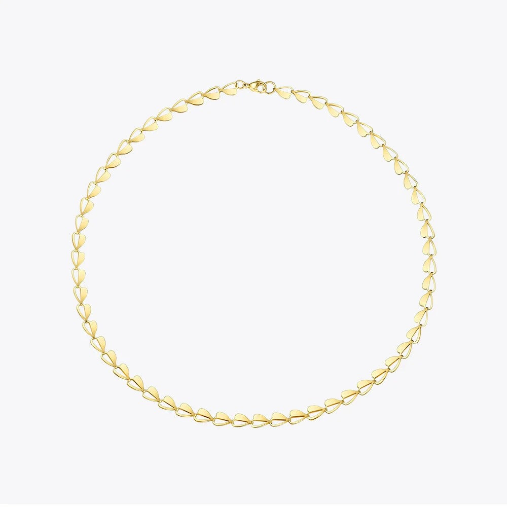 Collana foglia titanio