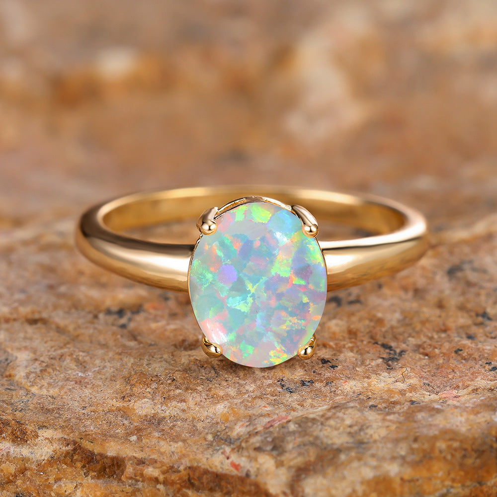 Anello opale uovo