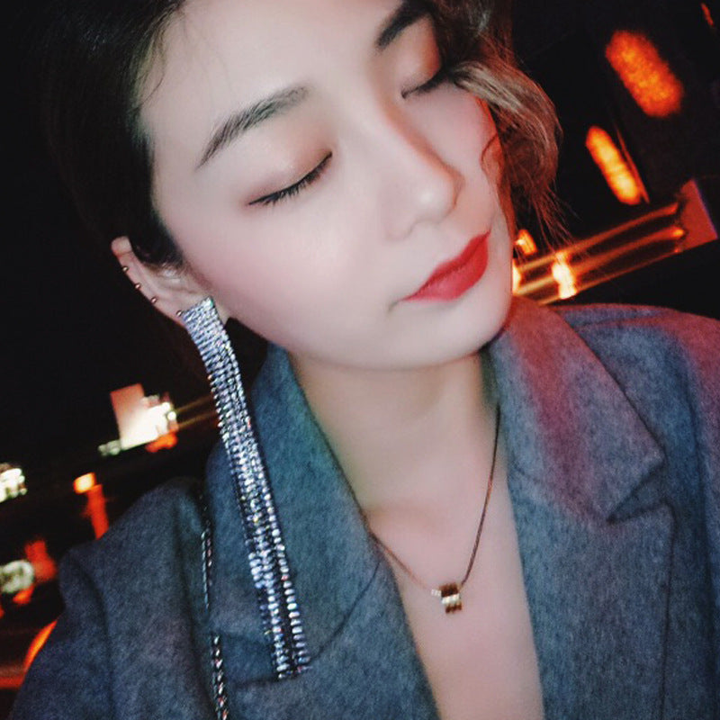 Orecchini lunghi strass