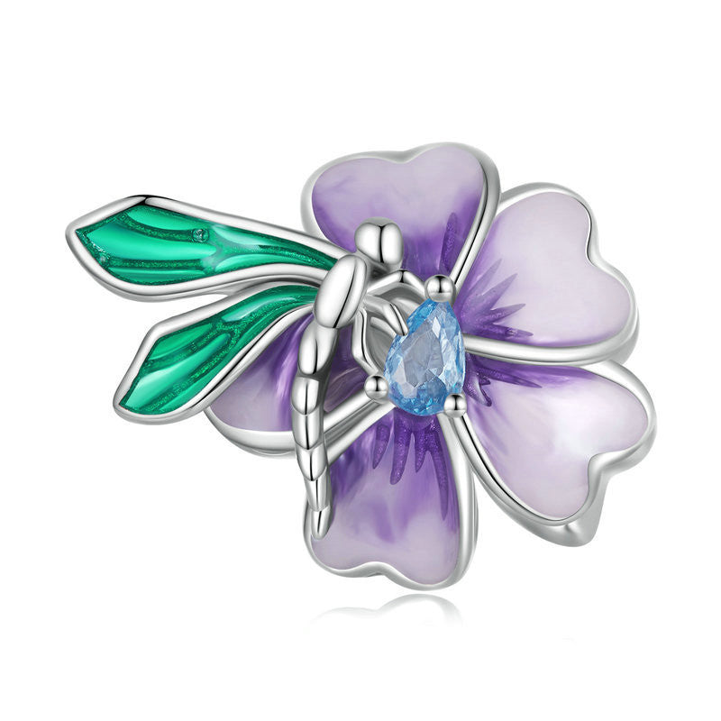 Charm farfalla crisantemo