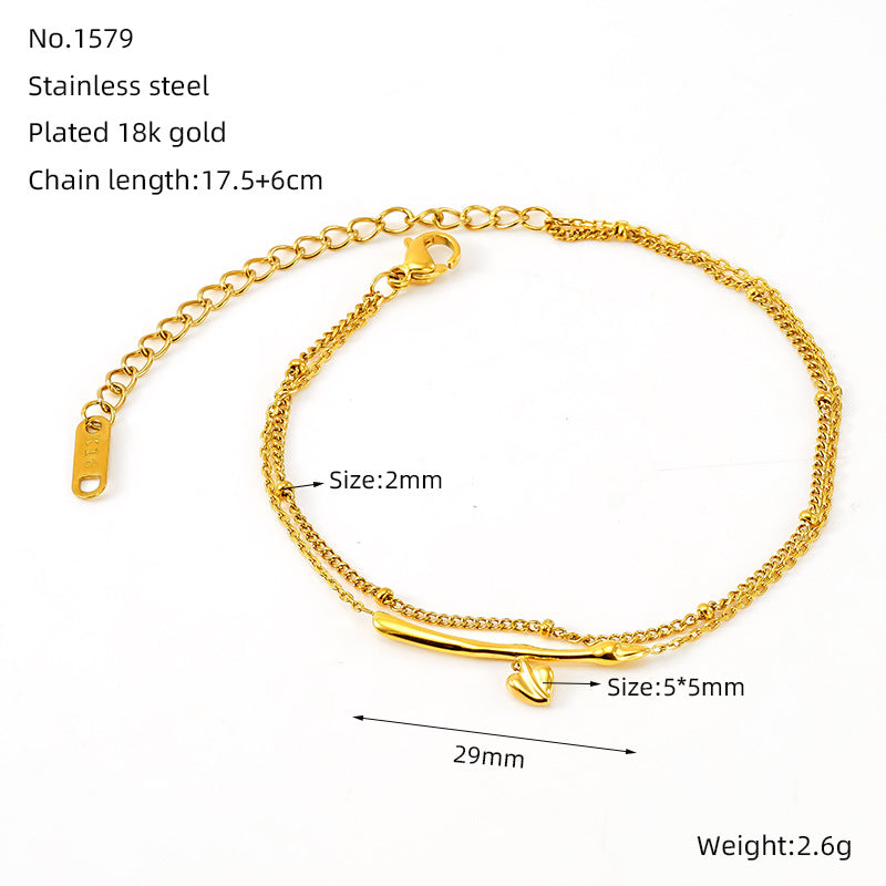 Bracciale con cuori