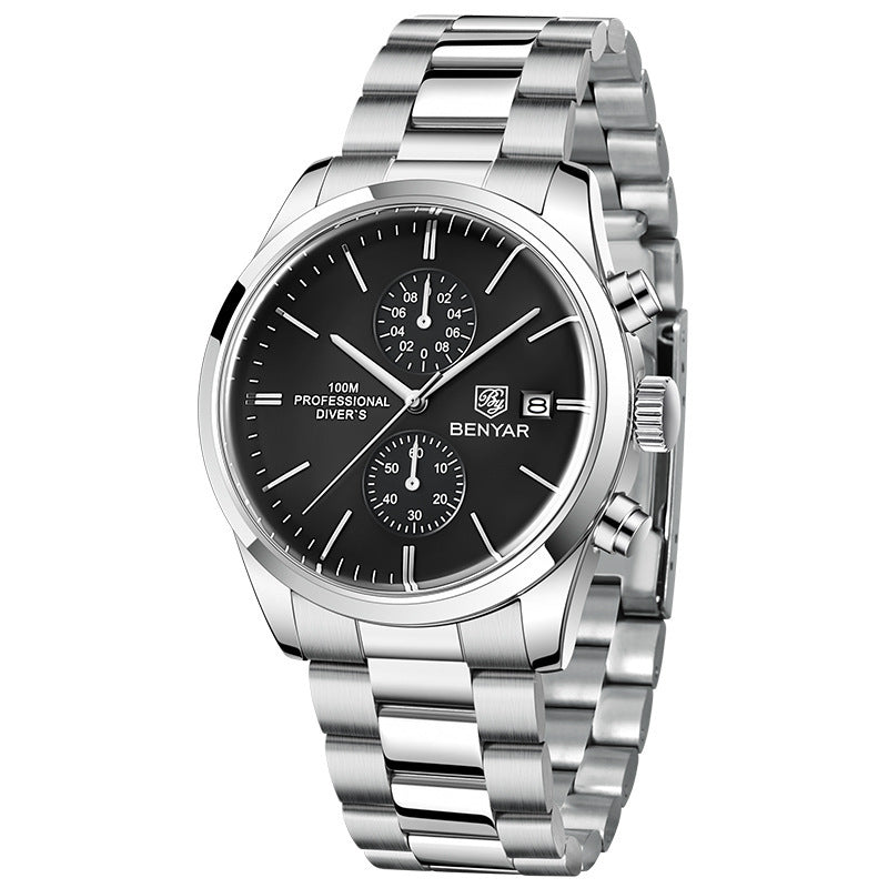 Orologio da uomo multifunzione impermeabile al quarzo