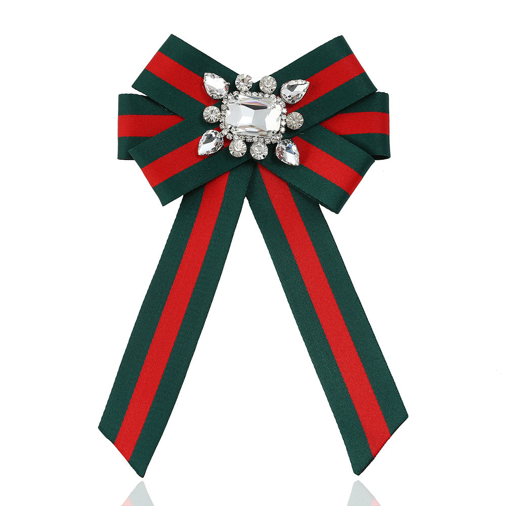 Spilla fiocco rigato