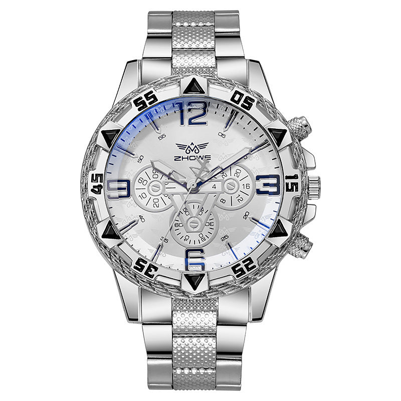 Orologio blu acciaio