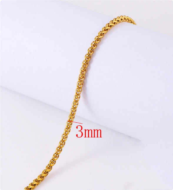 Collana acciaio titanio minimalista