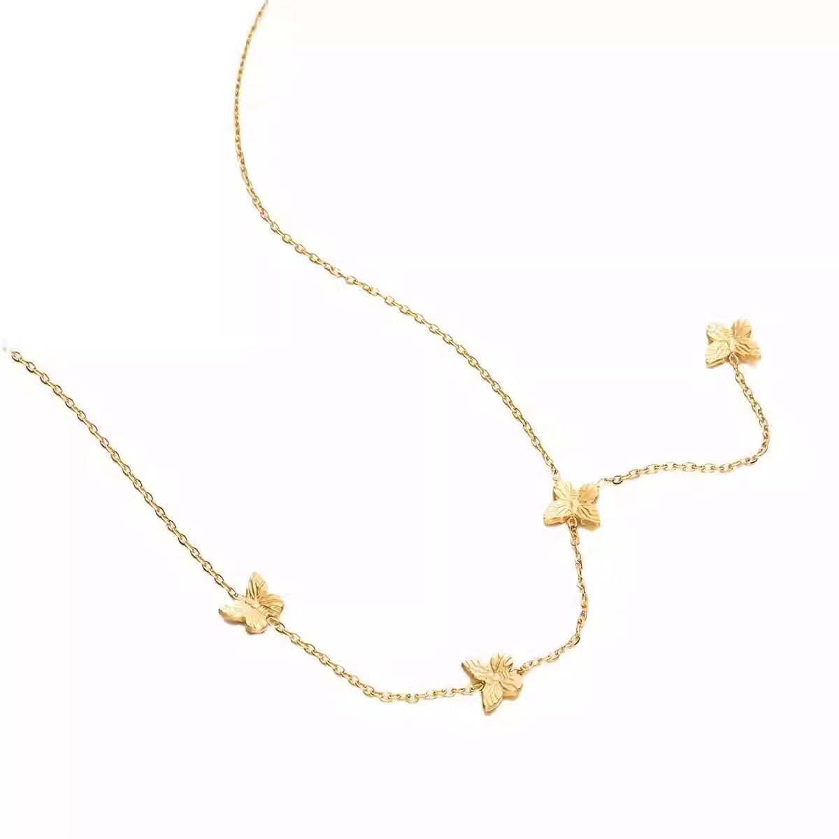 Collana farfalla 3D acciaio titanio