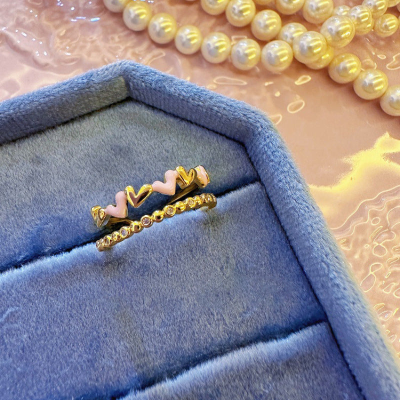 Anello fiocco smaltato