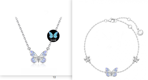 Collana farfalla luminescente