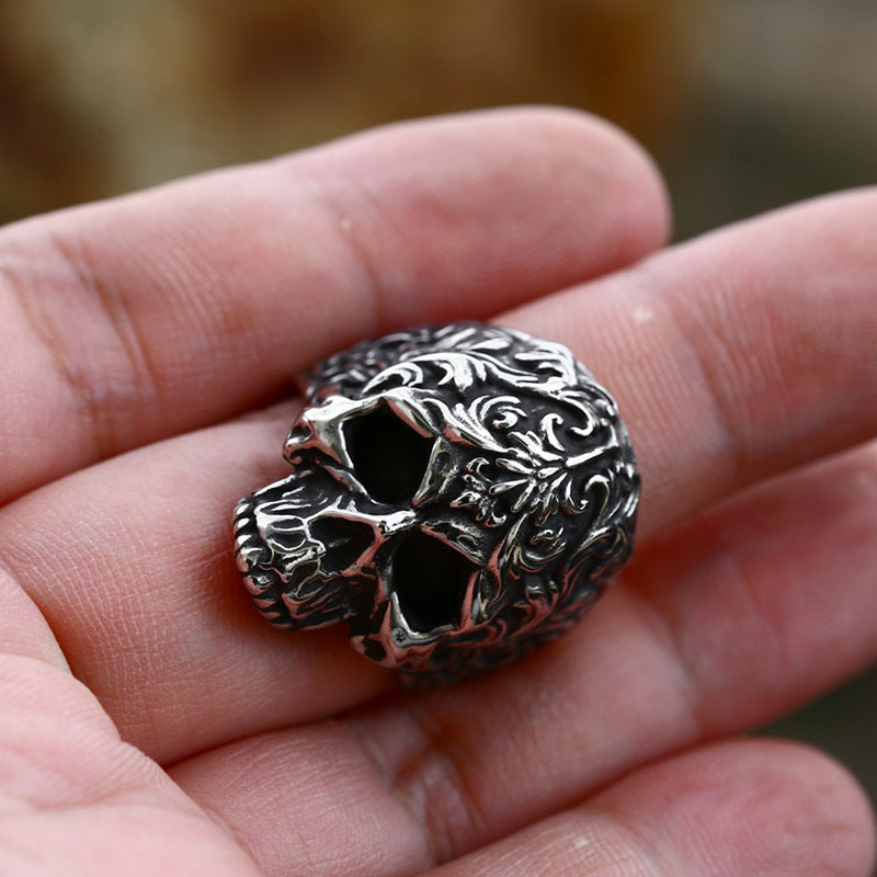 Anello teschio punk