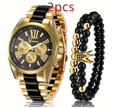 Orologio tre quadranti in acciaio