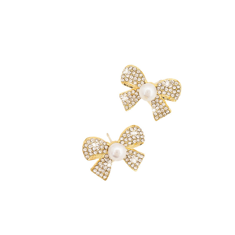 Orecchini farfalla con strass pieni