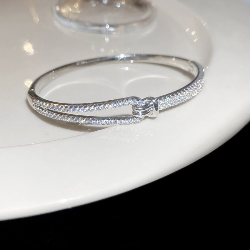 Bracciale Doppio Fiore Zircone