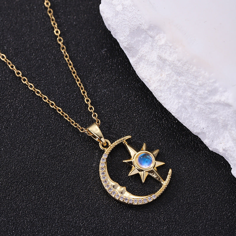 Collana stella luna ornamento