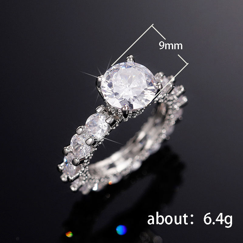Anello rame zircone da donna
