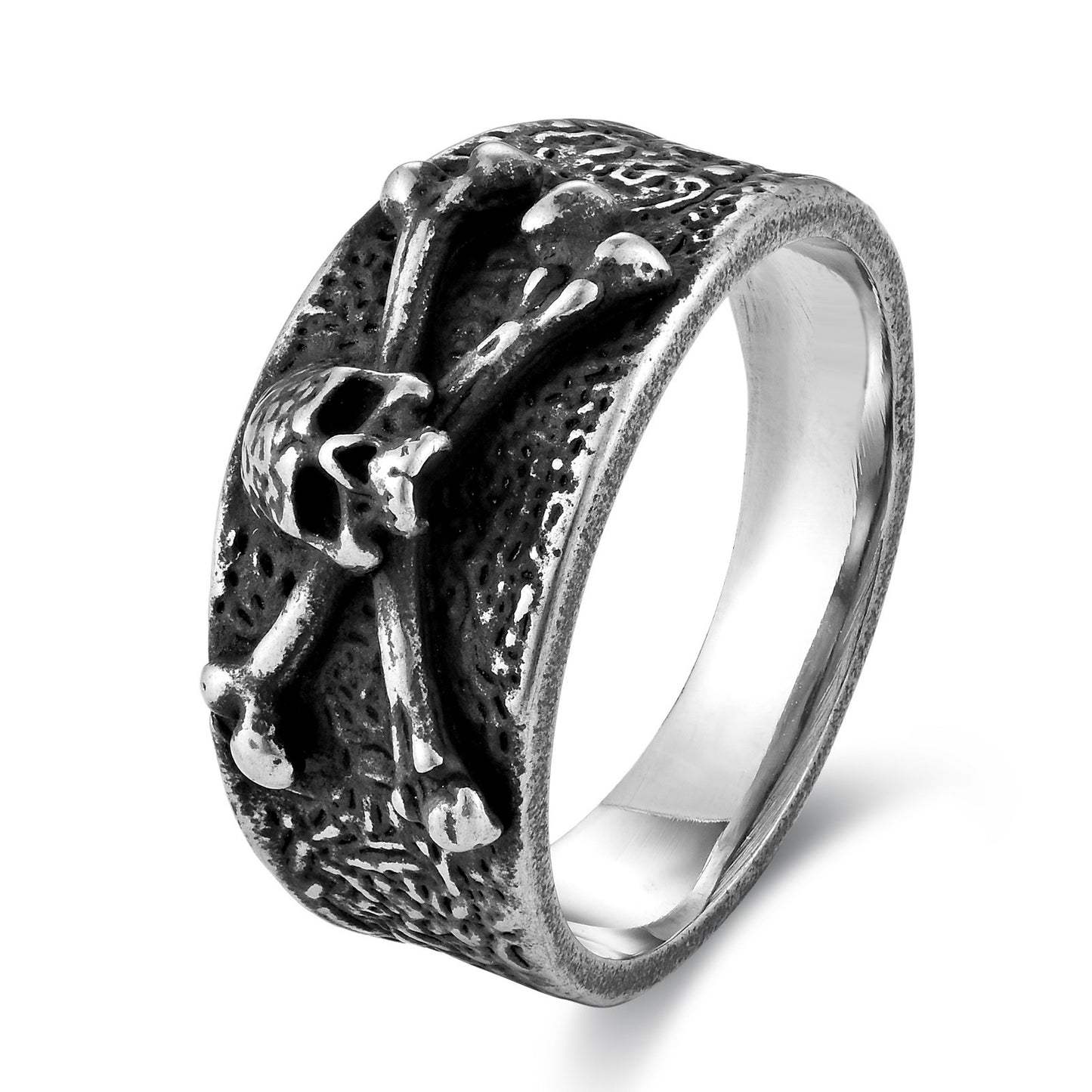 Anello teschio punk