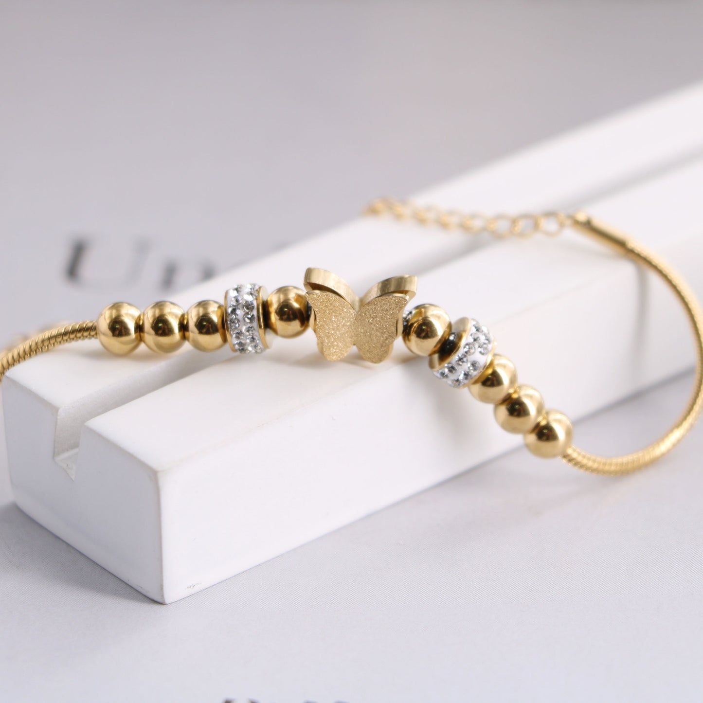 Bracciale farfalla sfere d'acciaio
