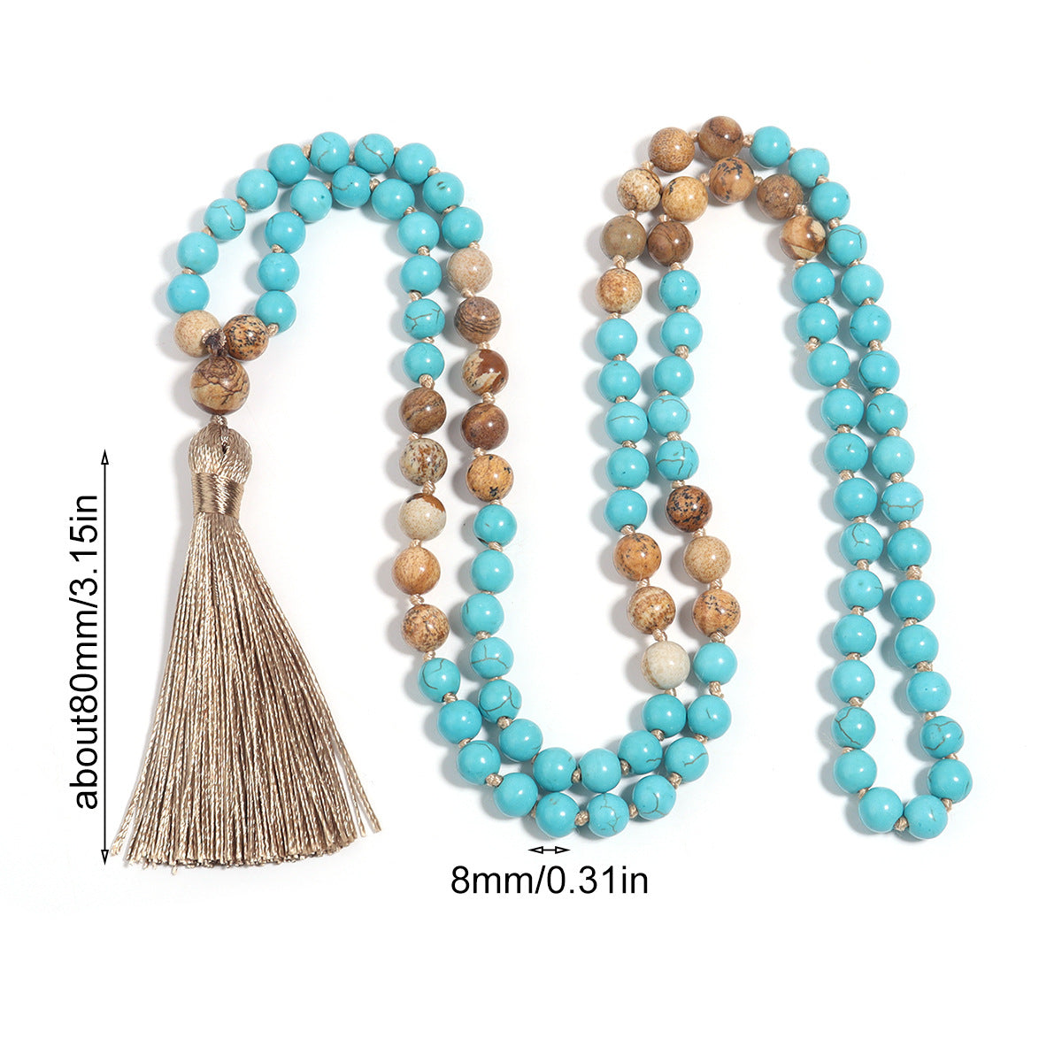 Collana Mala Turchese