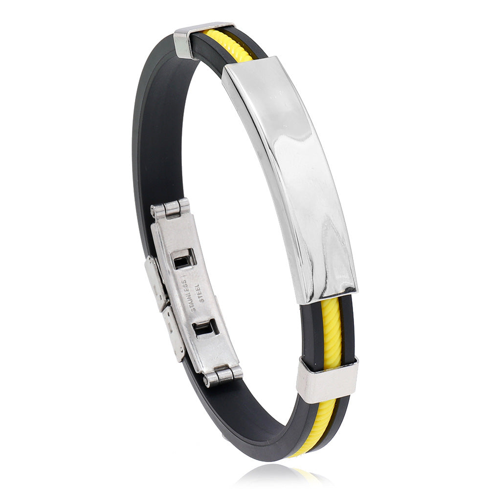 Bracciale titanio silicone