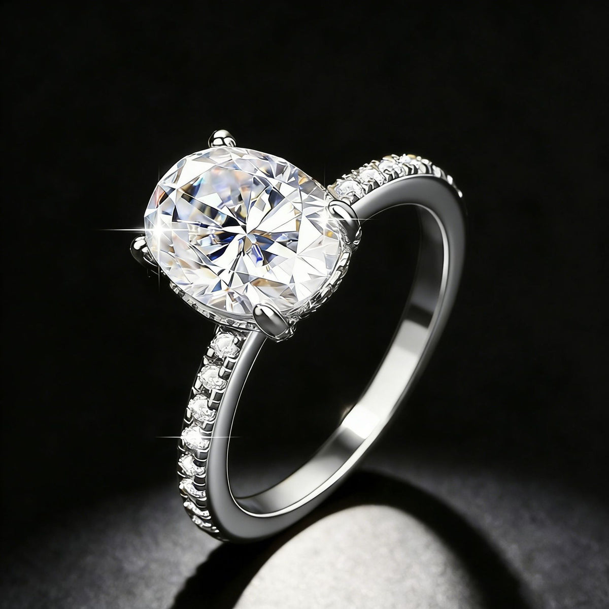 Anello moissanite da donna