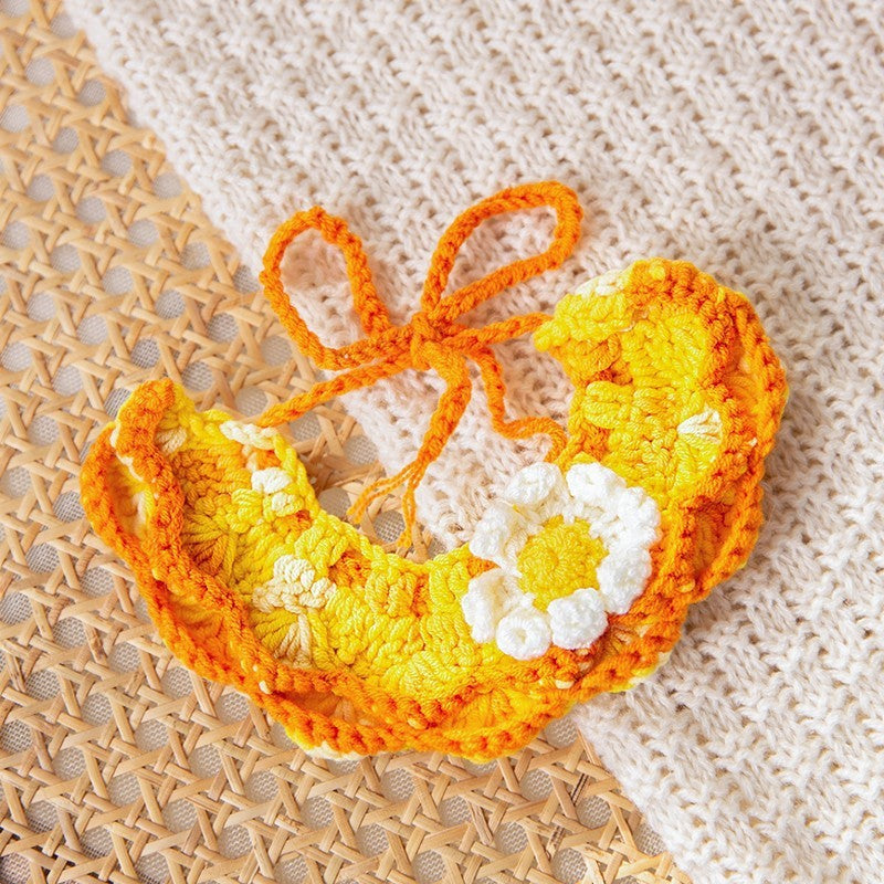Collana gatto tessuta