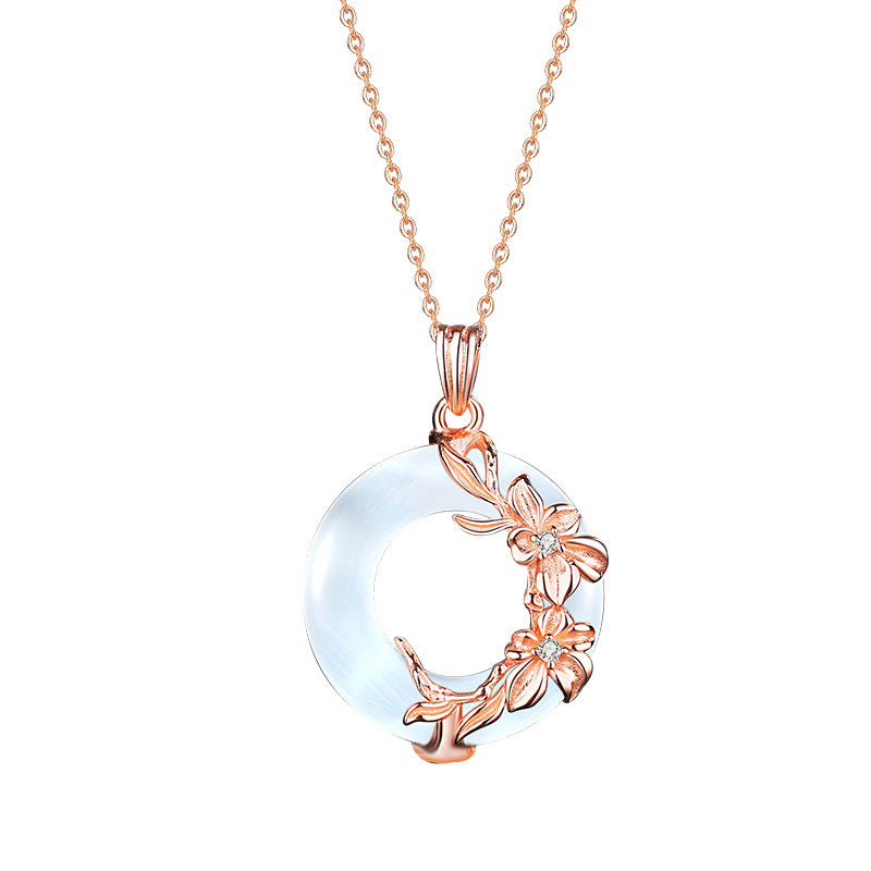 Collana ossidiana opale