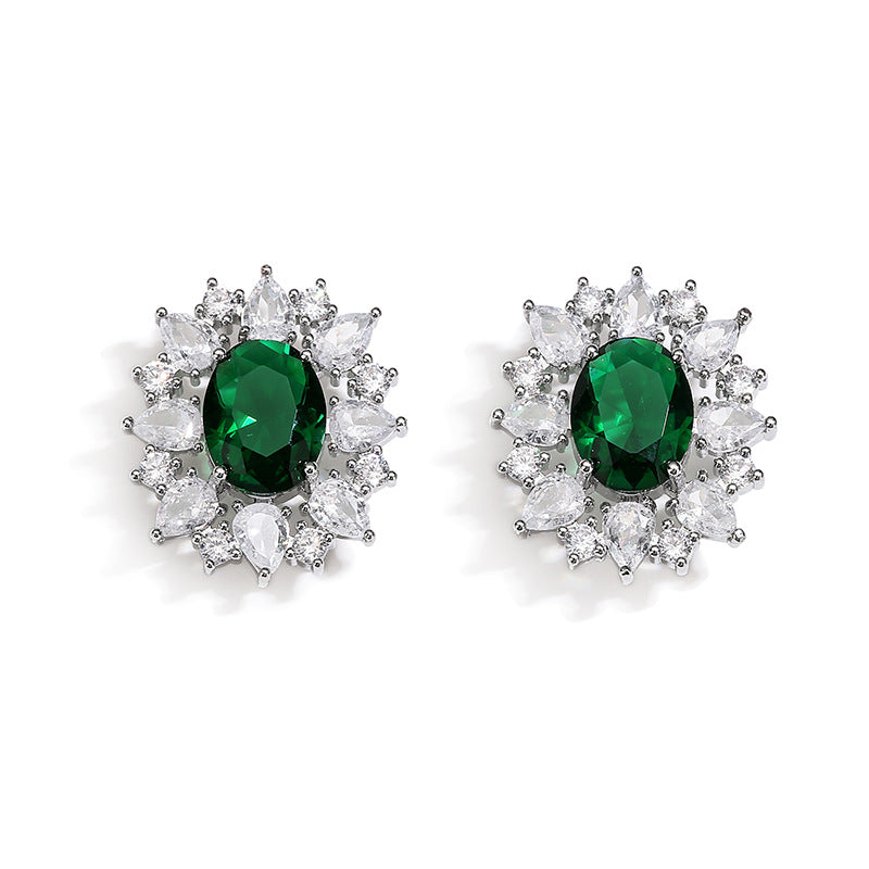 Orecchini fiore e zircone