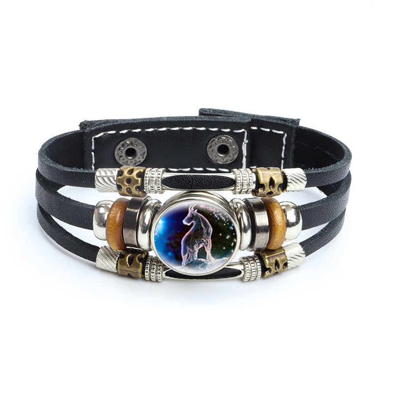 Bracciale perle di legno zodiaco