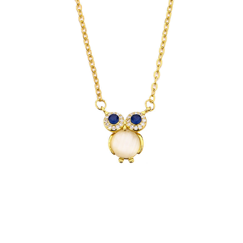 Collana con gufo in opale