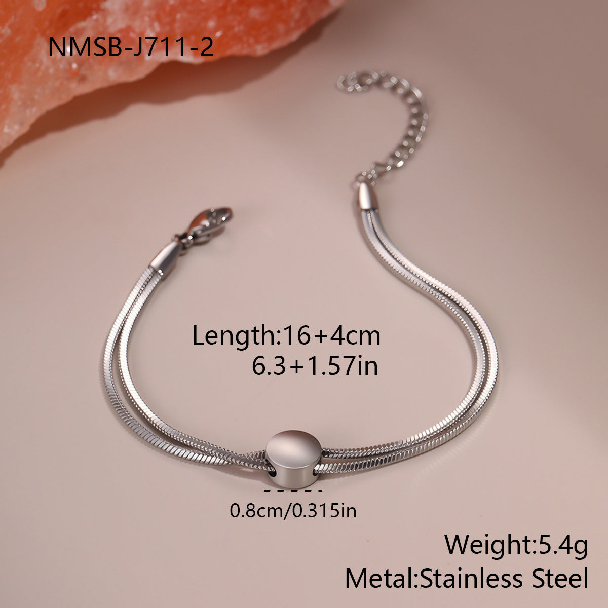 Bracciale catena serpente oro