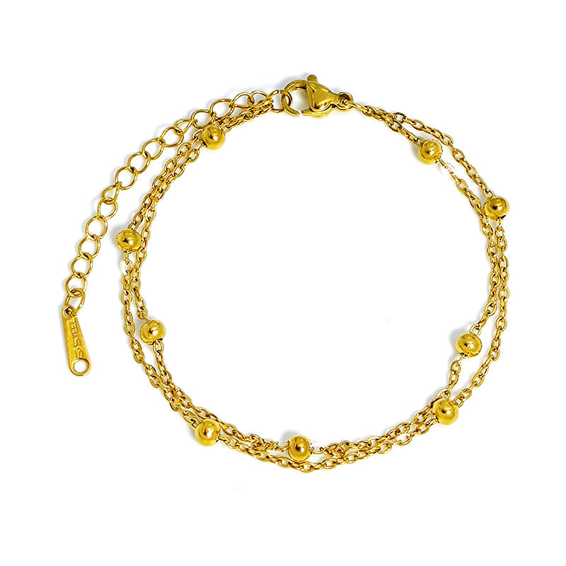 Bracciale doppio strato dorato
