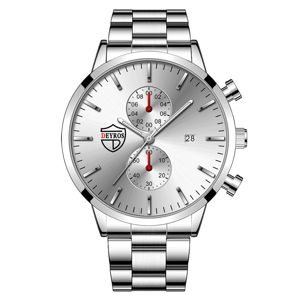 Orologio da uomo acciaio luminoso