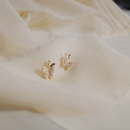 Orecchini farfalla argento donna