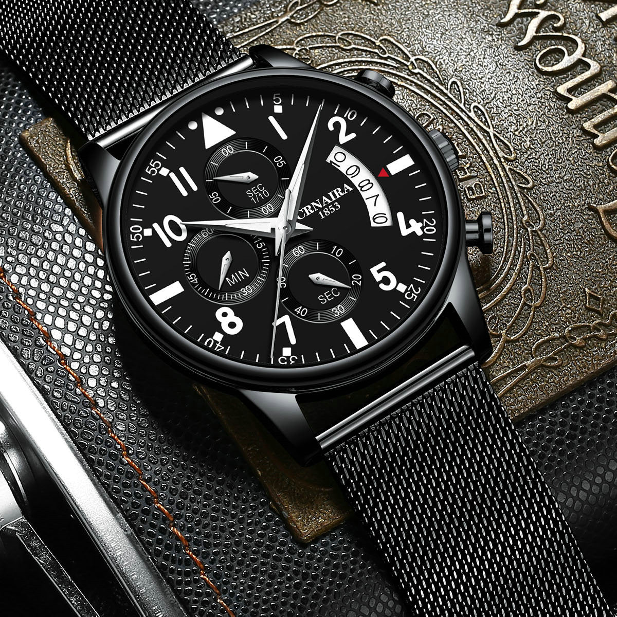 Orologio acciaio impermeabile da uomo semplice