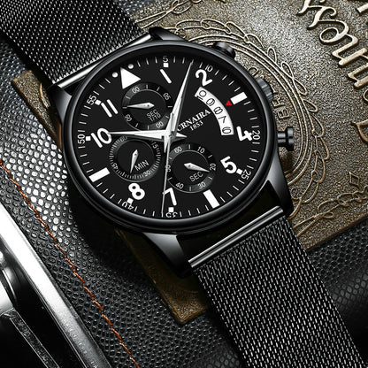 Orologio acciaio impermeabile da uomo semplice