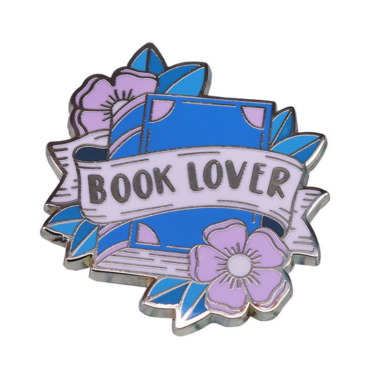 Spilla libro con fiore