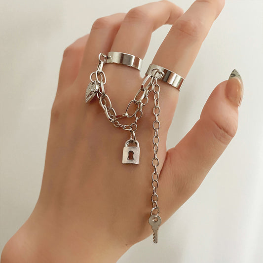 Anello farfalla regolabile punk