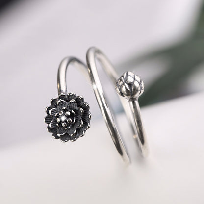 Anello loto argento personalizzabile
