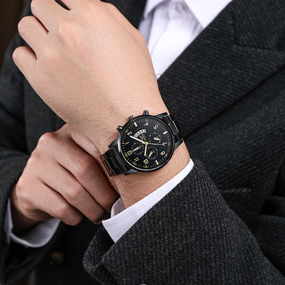Orologio uomo al quarzo casual multifunzione