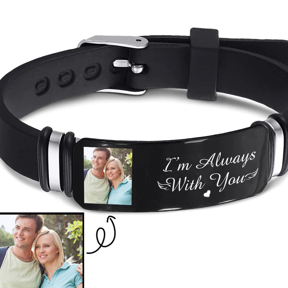 Bracciale titanio inciso San Valentino