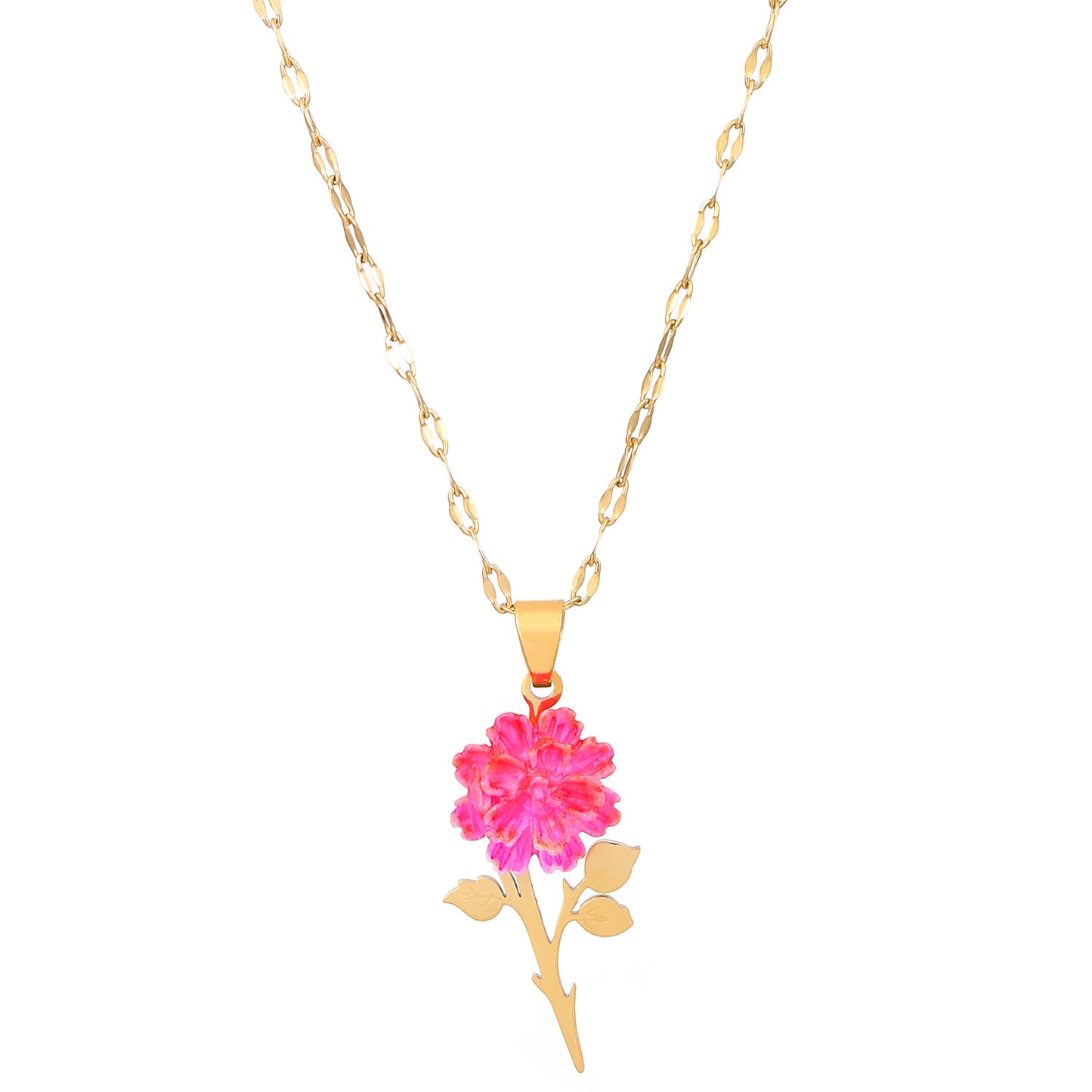 Collana rosa titanio
