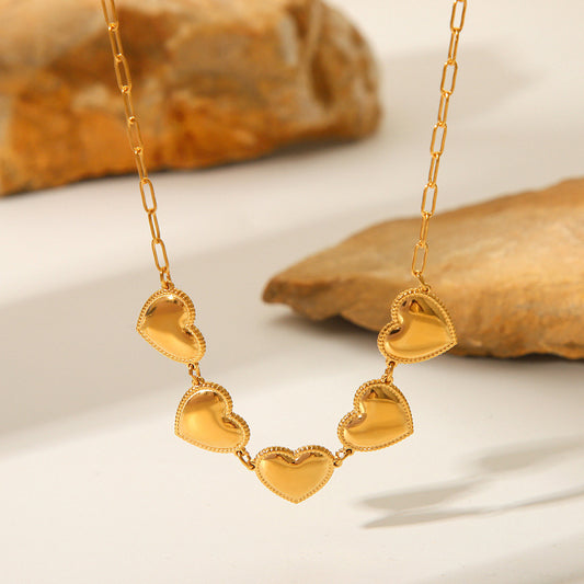 Collana cuore acciaio titanato