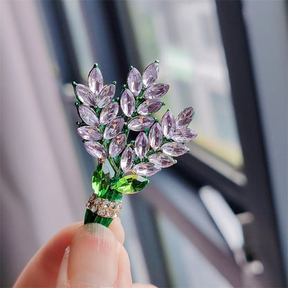 Spilla lavanda e strass