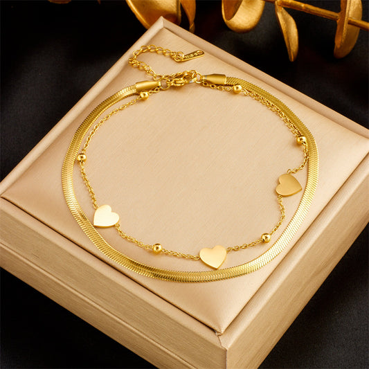 Cavigliera con charm a cuore
