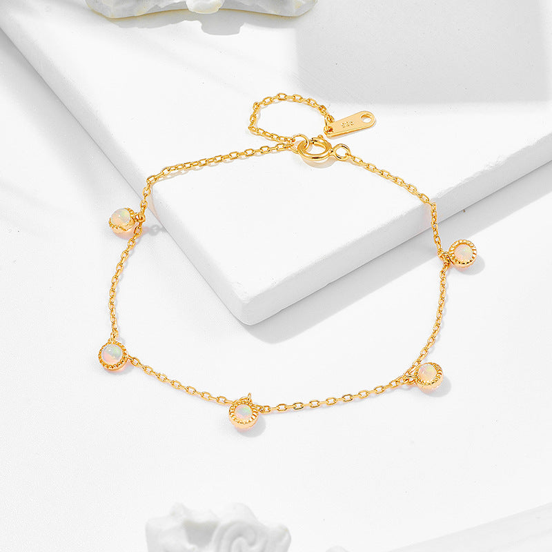 Bracciale argento e oliva