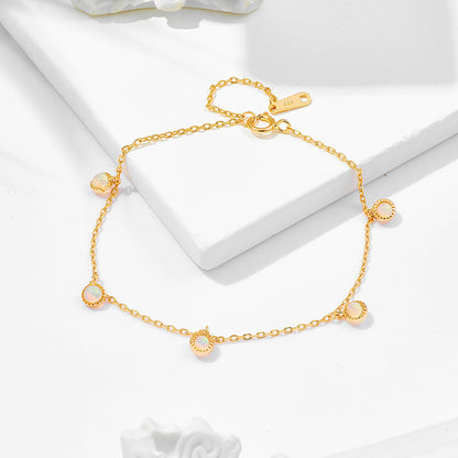 Bracciale argento e oliva