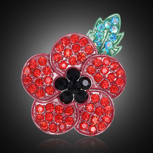 Spilla prugna strass