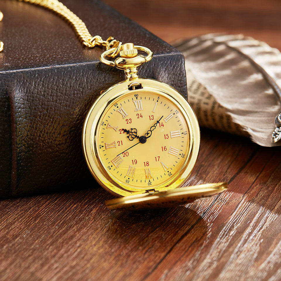 Orologio da taschino retrò intagliato