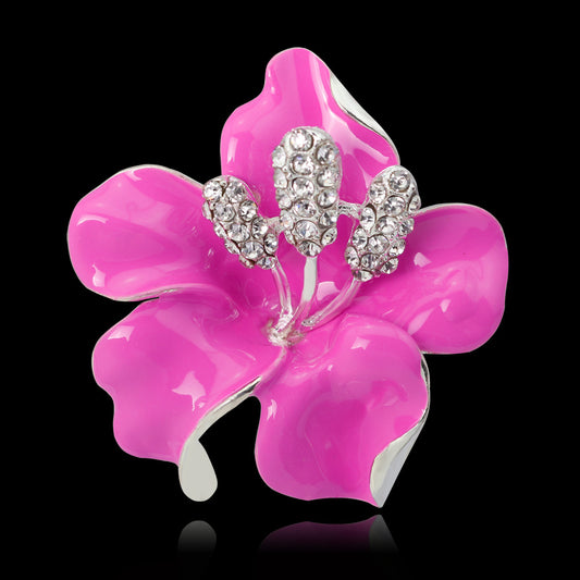 Spilla fiore rosa vintage